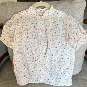 Bonpoint White Floral Shirt